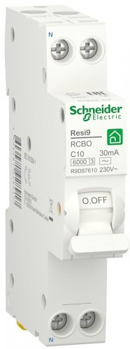 Автомат дифференциального тока АВДТ Schneider Electric Resi9 1п 10А 30мА 6кА C тип AC картинка